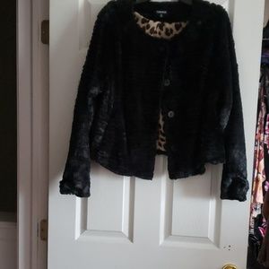 Torrid size 3 faux fur jacket